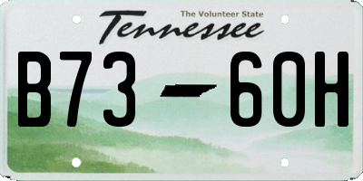 TN license plate B7360H