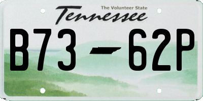 TN license plate B7362P
