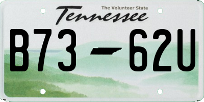 TN license plate B7362U