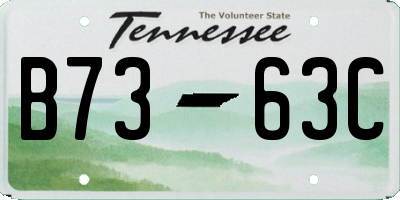 TN license plate B7363C