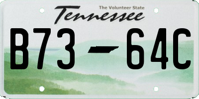 TN license plate B7364C
