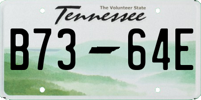 TN license plate B7364E