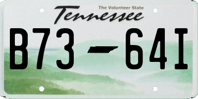 TN license plate B7364I