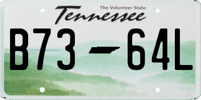 TN license plate B7364L