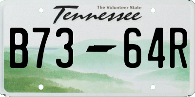 TN license plate B7364R