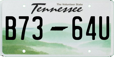 TN license plate B7364U