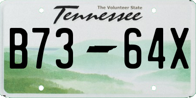 TN license plate B7364X