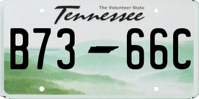 TN license plate B7366C