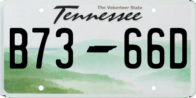 TN license plate B7366D