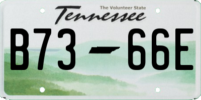 TN license plate B7366E