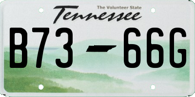 TN license plate B7366G