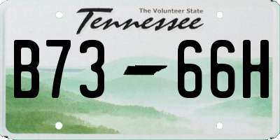 TN license plate B7366H