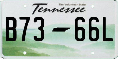TN license plate B7366L