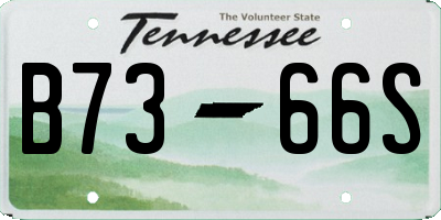 TN license plate B7366S
