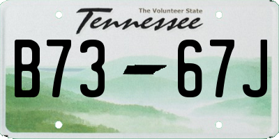 TN license plate B7367J