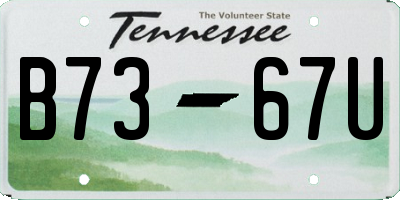 TN license plate B7367U