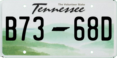 TN license plate B7368D