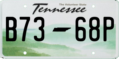 TN license plate B7368P
