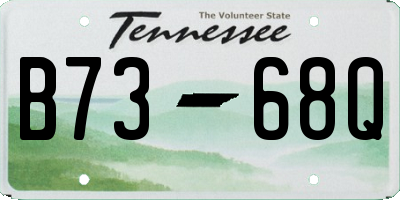 TN license plate B7368Q