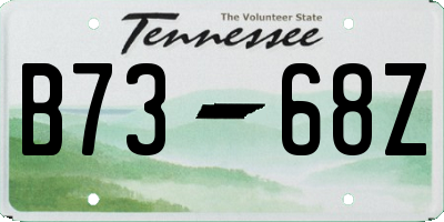 TN license plate B7368Z