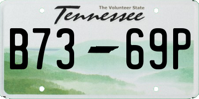 TN license plate B7369P