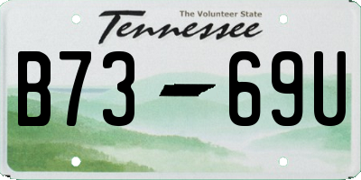 TN license plate B7369U
