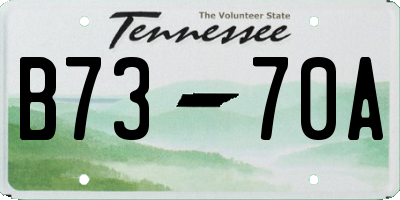 TN license plate B7370A
