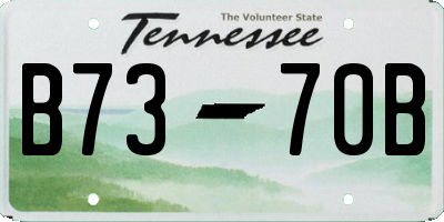 TN license plate B7370B