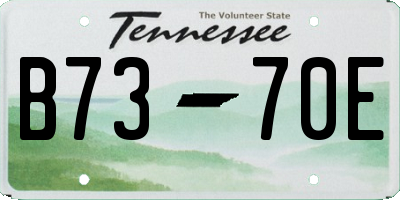 TN license plate B7370E