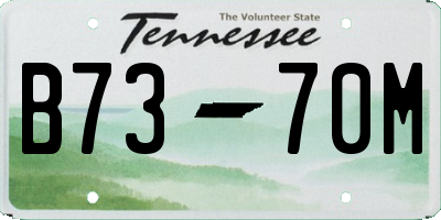 TN license plate B7370M