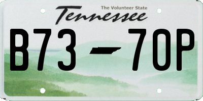 TN license plate B7370P