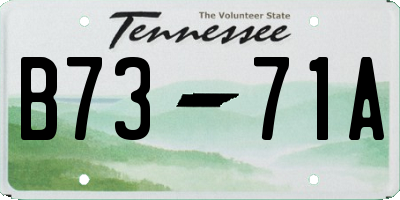 TN license plate B7371A