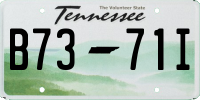 TN license plate B7371I