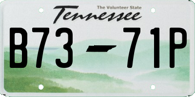 TN license plate B7371P