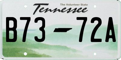 TN license plate B7372A