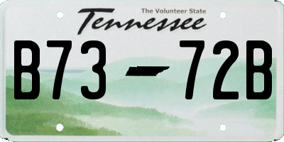 TN license plate B7372B