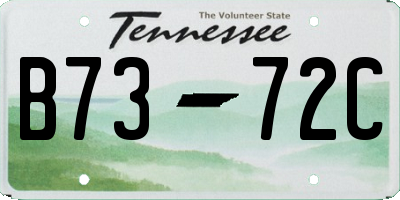 TN license plate B7372C