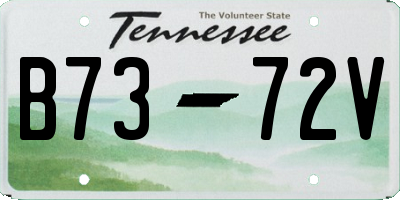 TN license plate B7372V