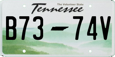 TN license plate B7374V