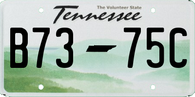 TN license plate B7375C