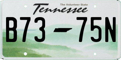 TN license plate B7375N