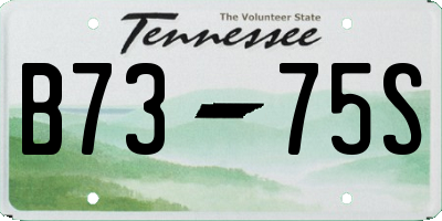 TN license plate B7375S