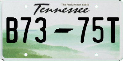 TN license plate B7375T