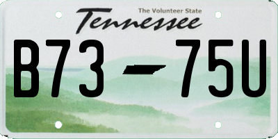 TN license plate B7375U