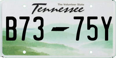 TN license plate B7375Y
