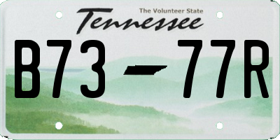 TN license plate B7377R