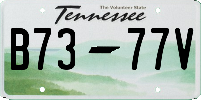 TN license plate B7377V