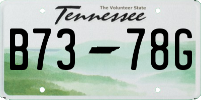 TN license plate B7378G