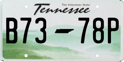 TN license plate B7378P