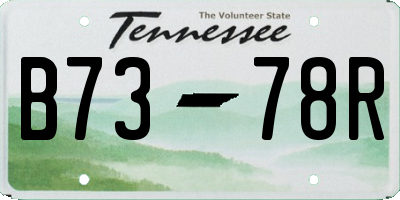TN license plate B7378R